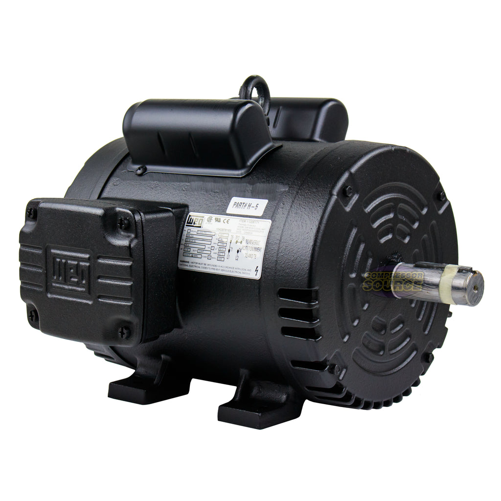 5 Hp Air Compressor Duty Electric Motor 184t 1745 Rpm 1 Phase Manual O