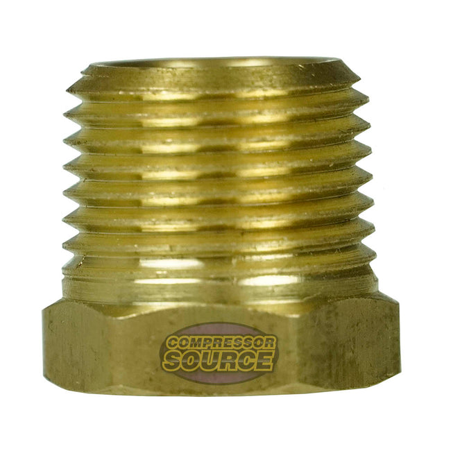 U.S. Solid Brass Hex Nipple - 1/4 x 1/4 NPT Male Pipe Fitting