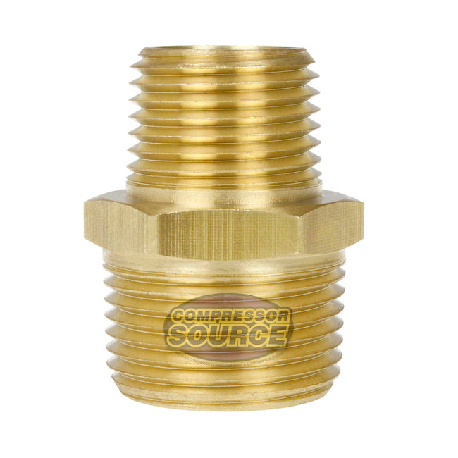 1/4 x 1/8 Male NPTF Pipe Reducing Hex Nipple Solid Brass Pipe Fittin –  compressor-source