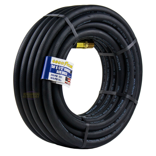 Goodyear 25' ft. x 1/2 in. Rubber Air Hose 250 PSI Air Compressor Hose  12191