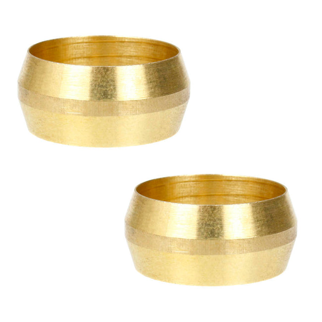 2 Pack 3/8 Compression Nut & Ferrule Combo for 3/8 OD Tube Brass