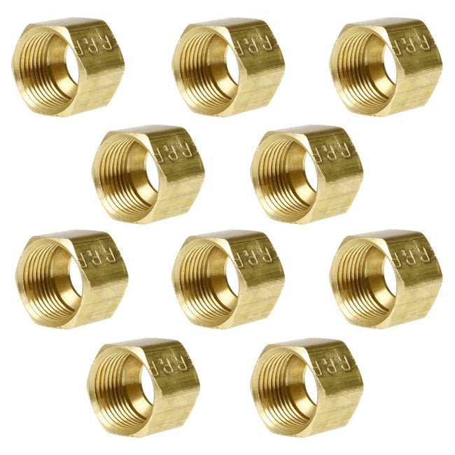 3/8 Compression Nut Hex Shape 9/16-24 Thread Size Solid Brass Fittin –  compressor-source