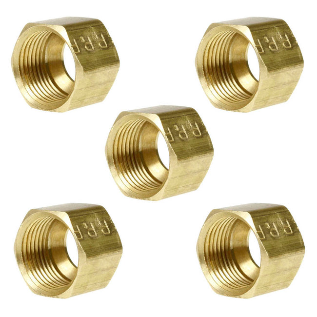 3/8 Compression Nut Hex Shape 9/16-24 Thread Size Solid Brass Fittin –  compressor-source