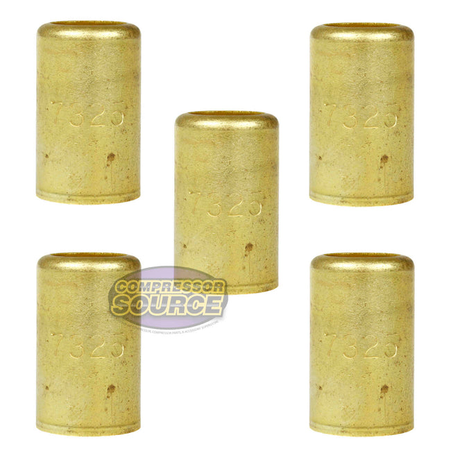 5 Pack Brass Ferrule 5/8 Inner Diameter 7/16 Pierce Smooth Crimp Hos –  compressor-source