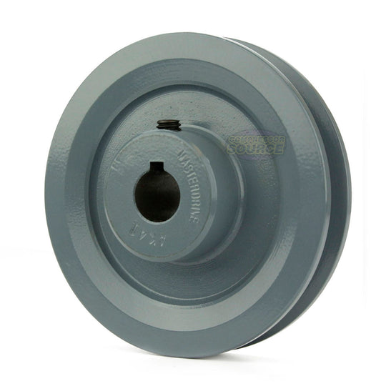 3.5  Cast Iron 7/8  Shaft Pulley Sheave Single 2 Groove V Style