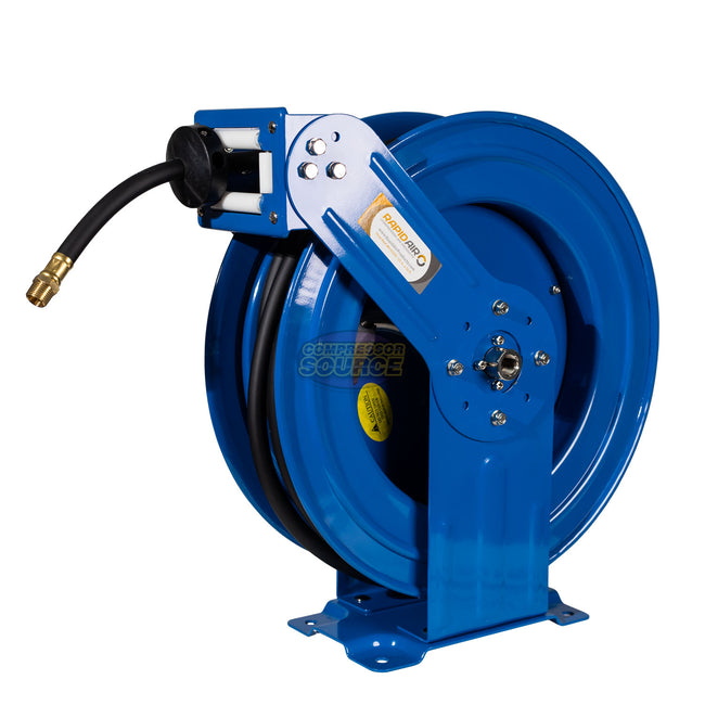 Rapidair 1/2 x 100' Dual Arm Steel Hose Reel 1/2 Inlet and Outlet R- –  compressor-source