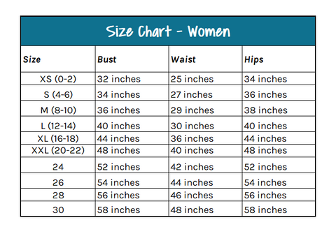 Womens Size Chart