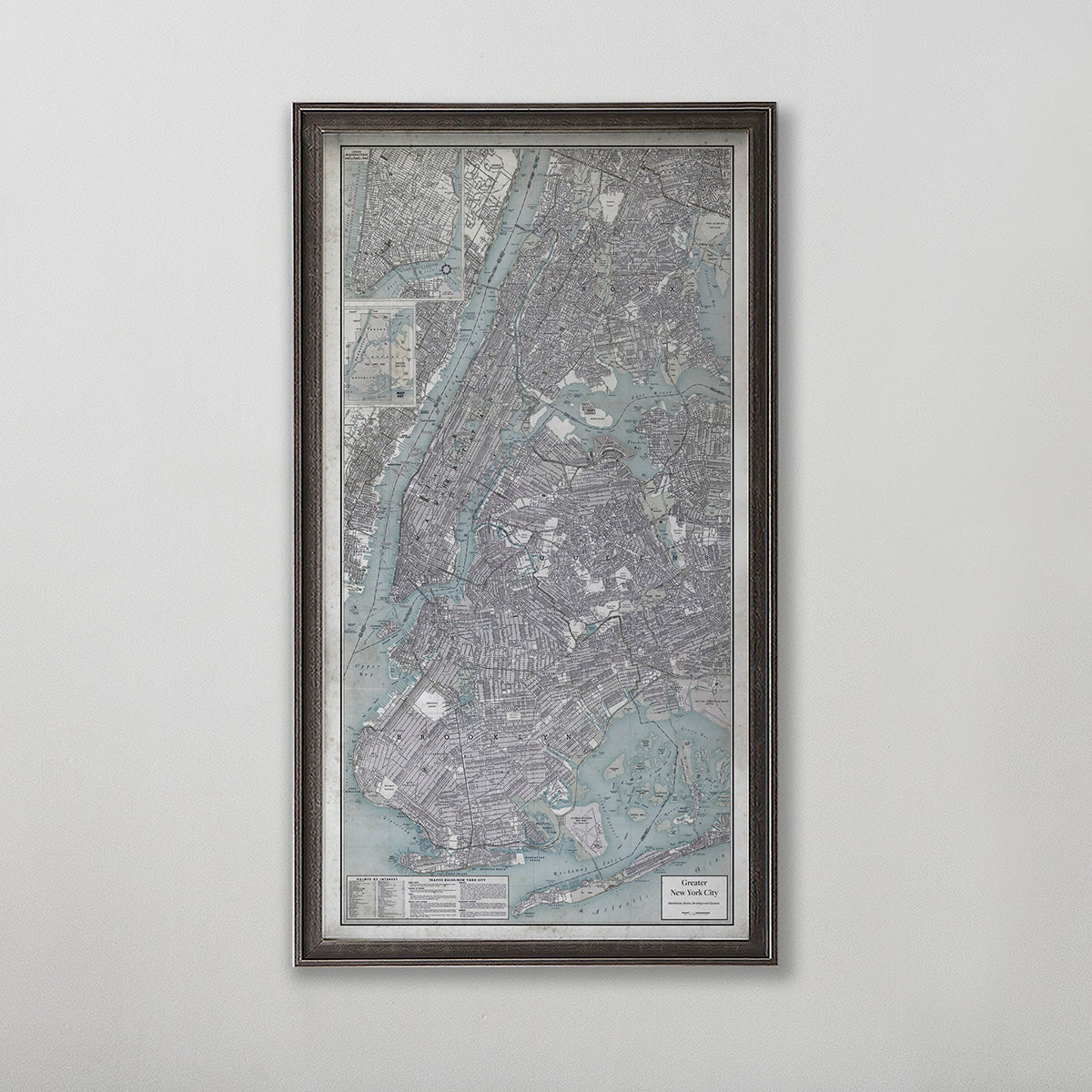 Greater New York City Street Map 20th C.