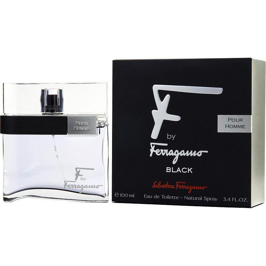 Salvatore Ferragamo F By Ferragamo Black Pour Homme Eau De Toilette 100ml*