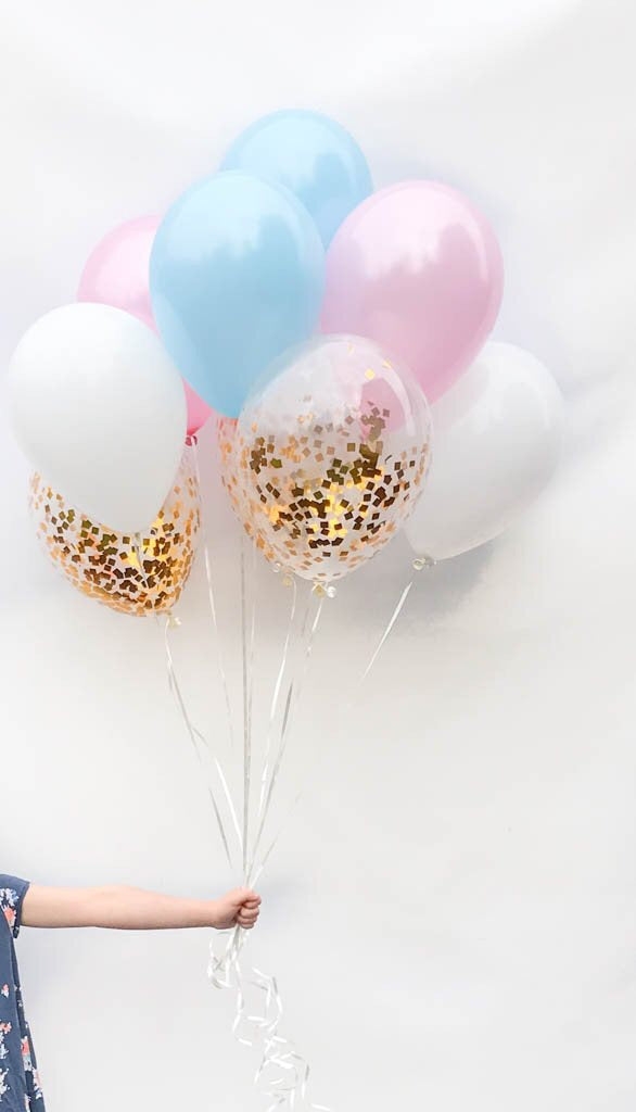 Gender Reveal Confetti Balloon Bouquet Le Bebe Chic Boutique