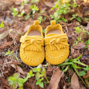 mustard yellow moccasins