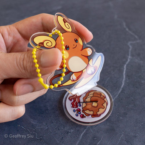 Geoffrey Siu Art Stationary Alolan Raichu Keychain & Stand Alolan Raichu Keychain & Stand | Geoffrey Siu at sungkyulgapa sungkyulgapa