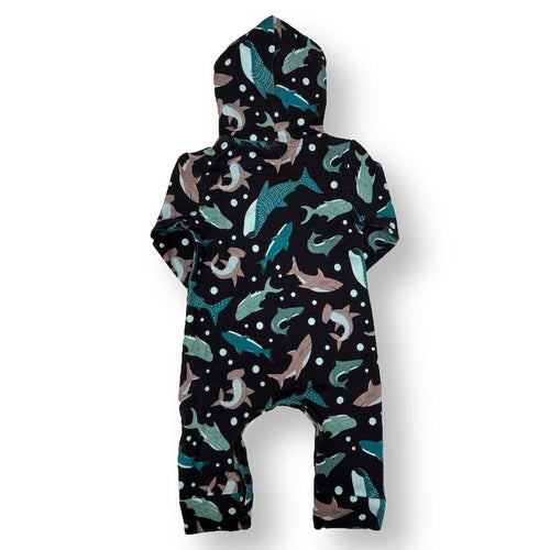The Keiki Dept Baby One-Pieces Organic Cotton Hooded Romper in Na Mano sungkyulgapa