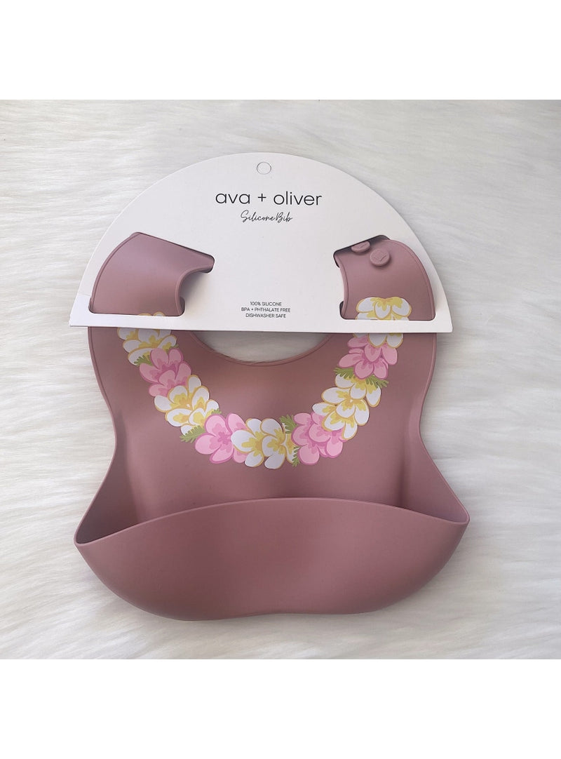 Ava + Oliver Bibs Silicone Bib in Flower Lei sungkyulgapa