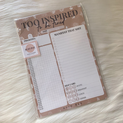 bujoBAE Stationary Too Inspired to be Tired Daily Desk Notepad Too Inspired to be Tired Daily Desk Notepad | sungkyulgapa sungkyulgapa