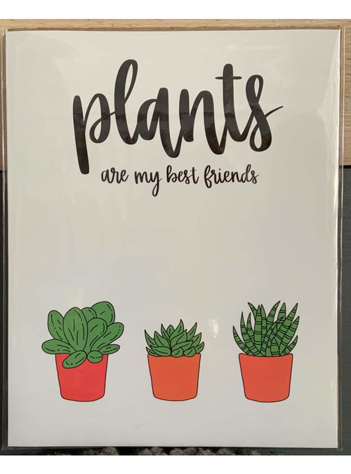 Cassi Essentials Gift Plants Are My Best Friends Art Print - Succulents sungkyulgapa