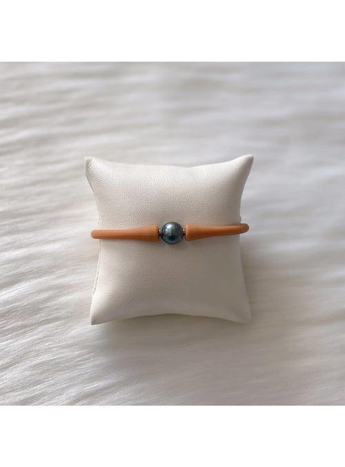 Elly Rose Jewelry Jewelry Tahitian Pearl Silicone Bracelet in Brown Tahitian Pearl Silicone Bracelet in Brown | Handmade Modern Jewelry | Elly Rose Jewelry sungkyulgapa