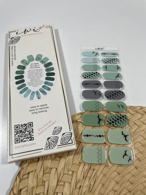 Iwi Nails Beauty and Wellness Gel Nail Strips in Na Lako Uliuli (Holoholo Tools) sungkyulgapa