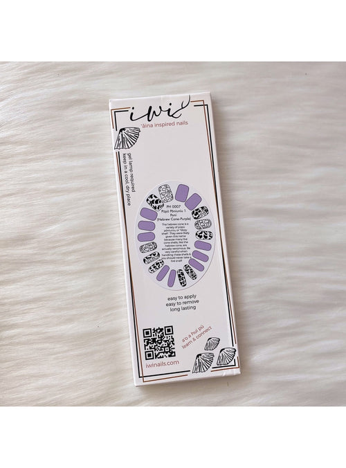 Iwi Nails Beauty and Wellness Gel Nail Strips in Pupu Poniuniu Hebrew Cone in Poni/Purple sungkyulgapa