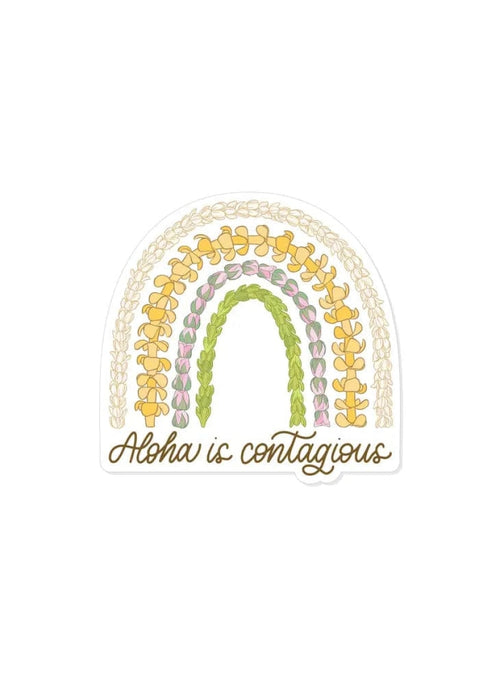 Kakou Collective Stationary Aloha is Contagious Vinyl Sticker sungkyulgapa