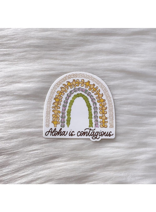 Kakou Collective Stationary Aloha is Contagious Vinyl Sticker sungkyulgapa