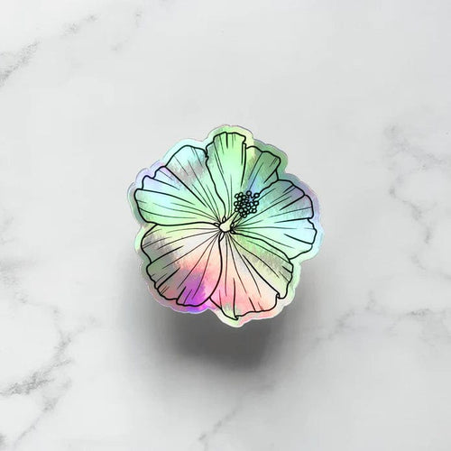 Kakou Collective Stationary Holographic Hibiscus Sticker sungkyulgapa