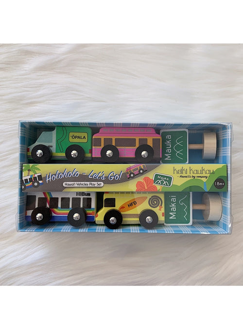 Keiki Kaukau Keiki Holoholo - Let's Go! Vehicle Set Holoholo - Let's Go! Vehicle Set | Hawaii Toys and Puzzles sungkyulgapa