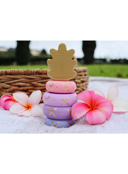 Keiki Kaukau Keiki Pink Pineapple Stacking Toy Pineapple Stacker | Hawaii Toys and Puzzles sungkyulgapa