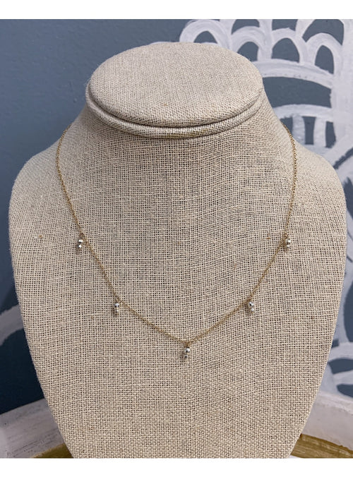 Komakai Jewelry Jewelry Dewdrop Silver Rhodium Layering Necklace Dewdrop Silver Rhodium Layering Necklace | Dainty Handmade Jewelry | sungkyulgapa sungkyulgapa