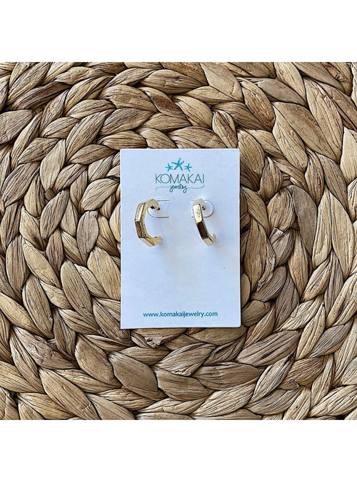 Komakai Jewelry Jewelry Half Hexagon Hoop Earrings Half Hexagon Hoop Earrings | Dainty Handmade Jewelry | sungkyulgapa sungkyulgapa