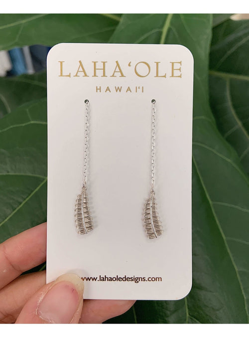 Laha’ole Jewelry SS Kupukupu Threader Earrings Kupukupu Threader Earrings | Handmade Hawaiian Jewelry | sungkyulgapa sungkyulgapa