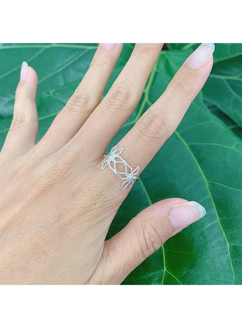 Laha’ole Jewelry SS Naupaka Pū Ring sungkyulgapa