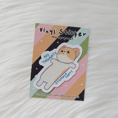 Single Sploot Stationary No Thoughts Stomach Empty Corgi Sticker No Thought Stomach Empty Corgi Sticker | Single Sploot at sungkyulgapa sungkyulgapa