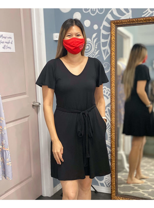 Vermilli Dress Elodie Dress in Black Elodie Dress in Black | Comfy Short Sleeve Dress | sungkyulgapa sungkyulgapa