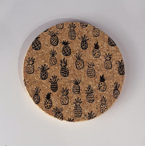 Workshop 28 Home Cork Coaster in Pineapple Icon Cork Coaster | Workshop 28 at sungkyulgapa sungkyulgapa