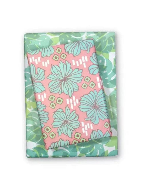 Wrappily Eco Gift Wrap Co. Stationary Wrappily Paper in Retro Blooms/Monstera Shadow sungkyulgapa