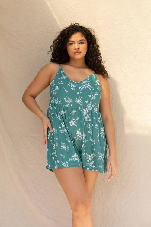 Yireh Romper Wild Daisy Romper in Lagoon Wild Daisy Romper in Lagoon | YIREH | An ethically conscious clothing brand sungkyulgapa