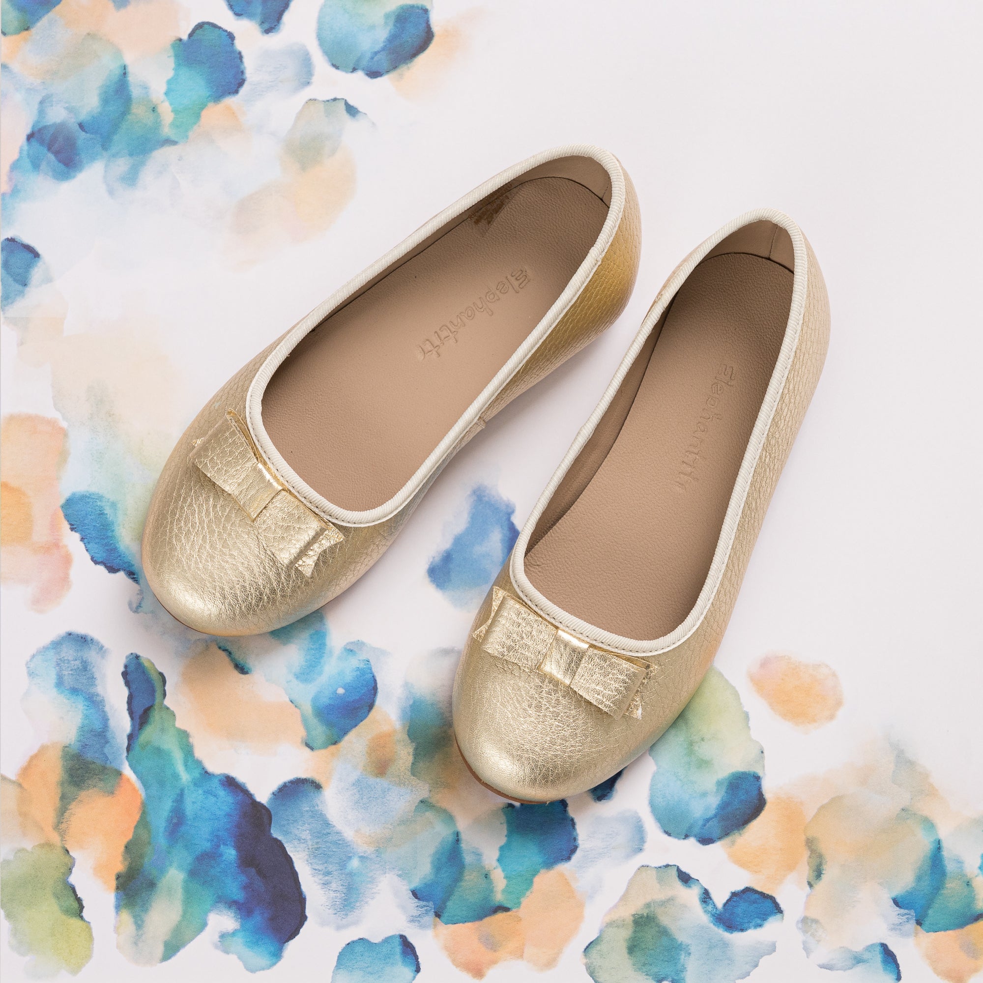 Luxury Leather Ballerina Shoes for Little Girls for communions