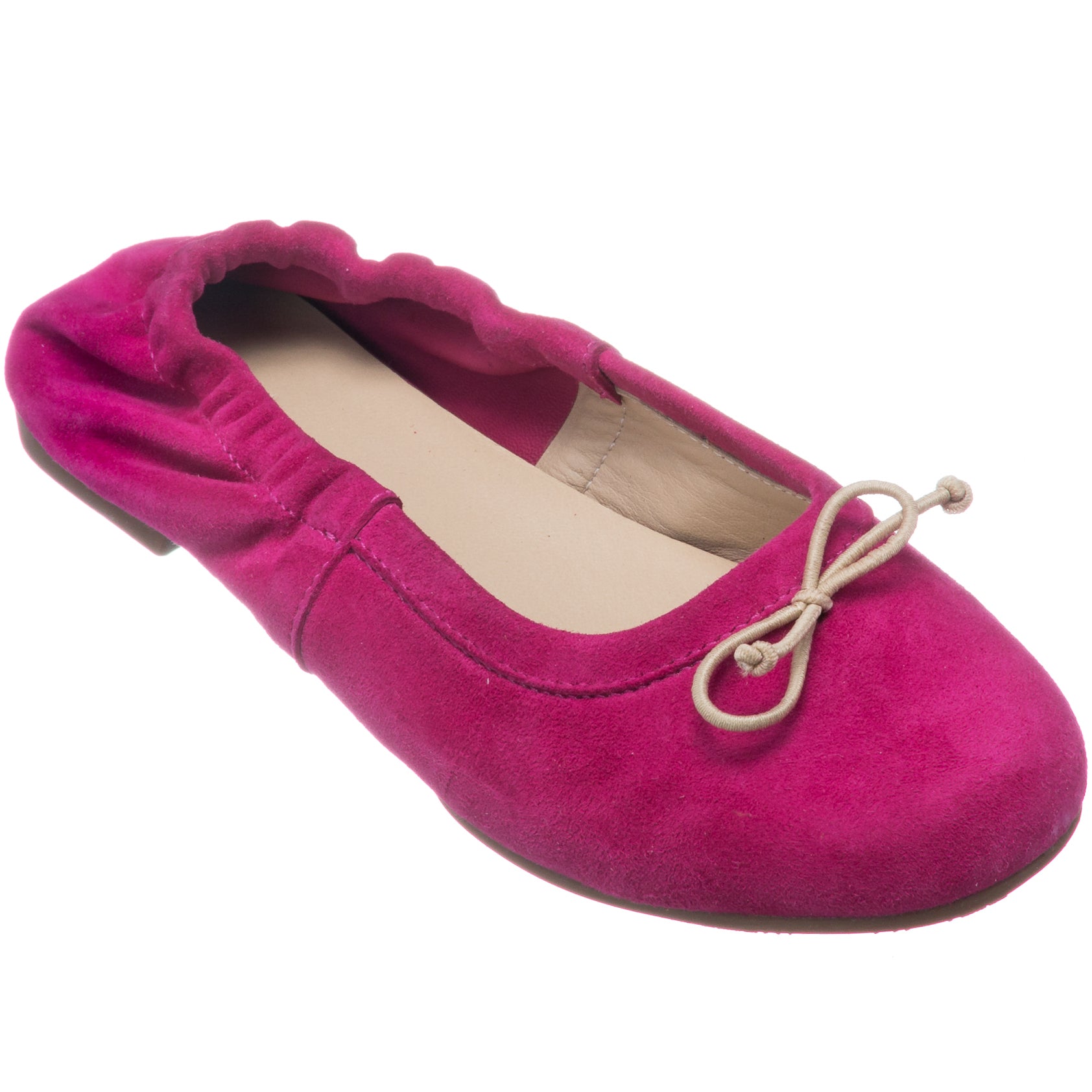 hot pink suede flats