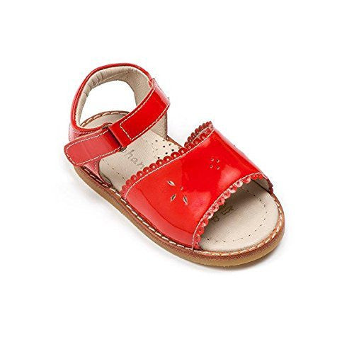 Classic Sandal with Scallop Poppy Red – Elephantito