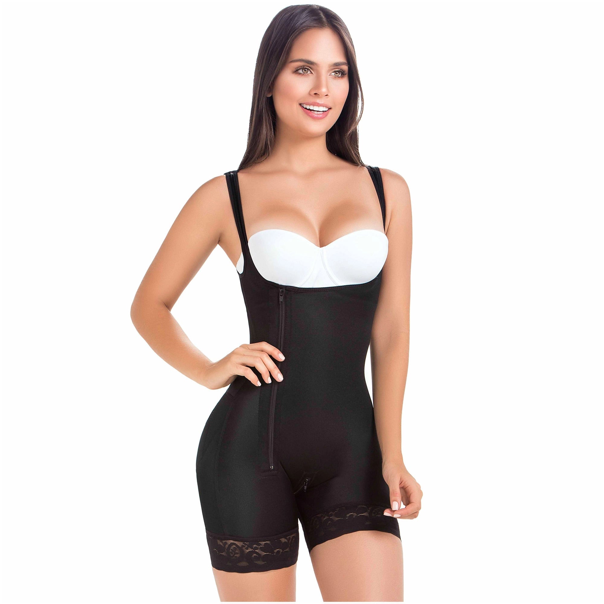 Fajas Colombianas Post Surgery Shapewear Vest Open Bust w/ Sleeves