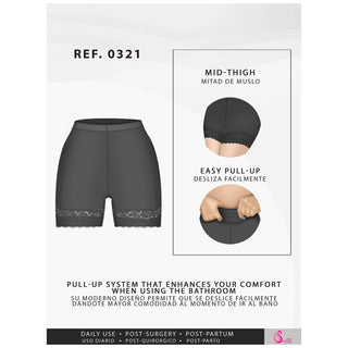 Fajas Salome 0321 High Waist Compression Slimmer Shapewear Shorts