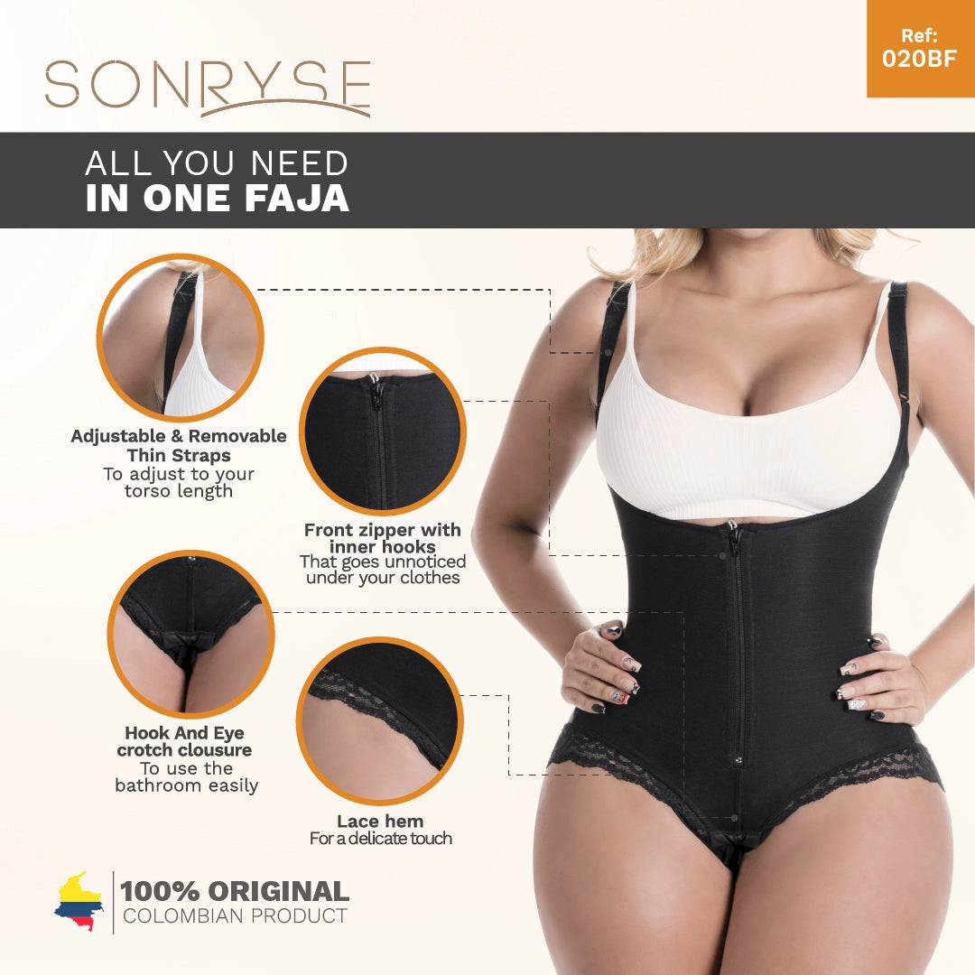 Fajas Post Surgery Sapewear For Women Colombian Zipper Crotch