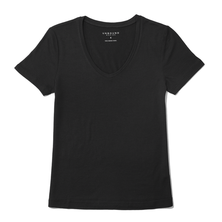 Merino Wool V-Neck T-Shirt Women's | Unbound Merino