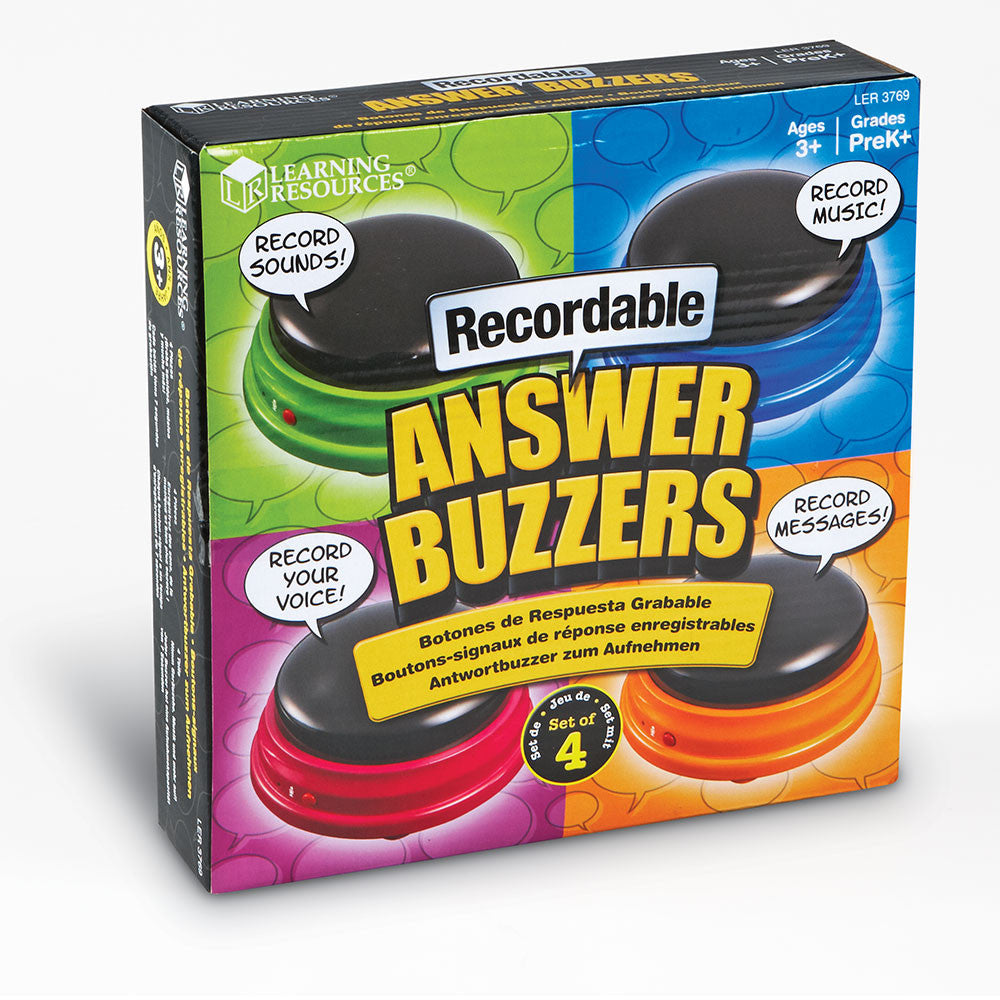 Recordable Answer Buzzers, Set Of 4 by Learning Resources – Special ...