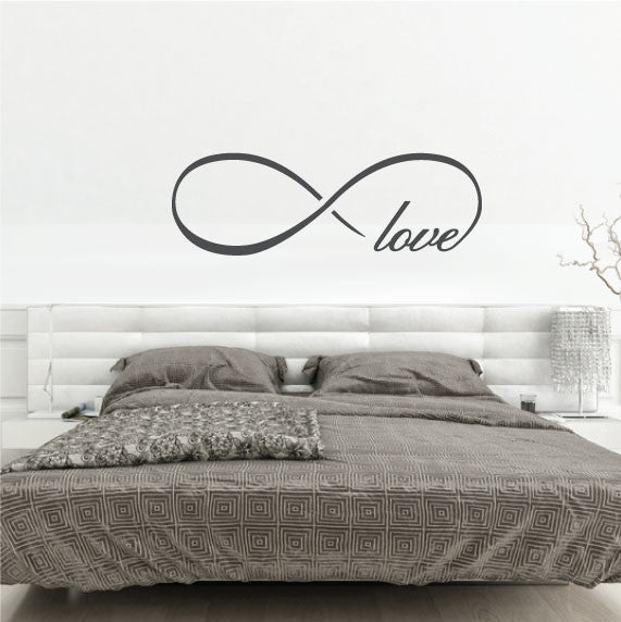 wall decal love quote - infinity symbol