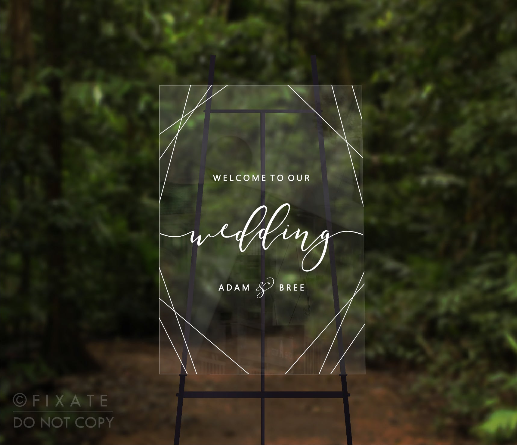 Custom Acrylic Wedding Signs Fixate 0397