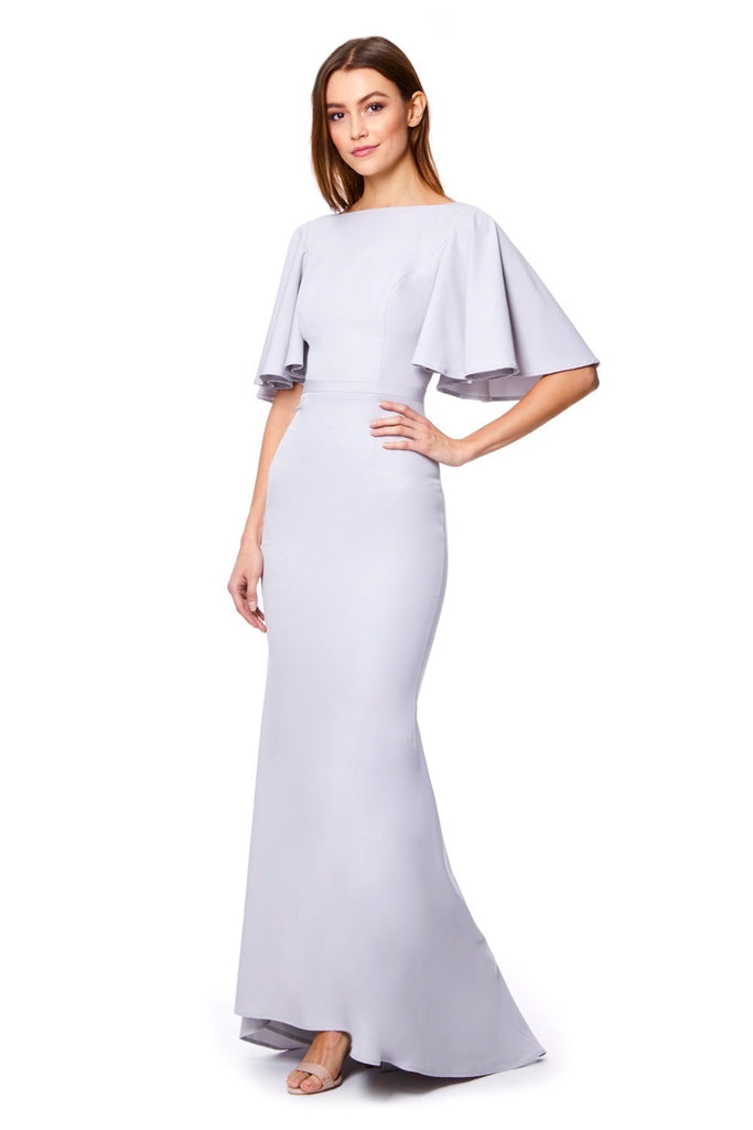 maxi dress with flared sleeves