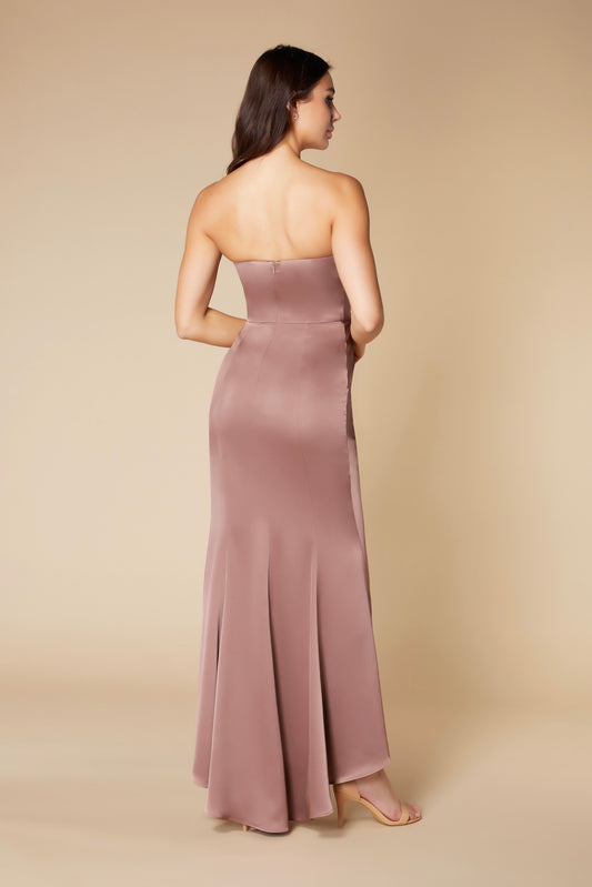 Lux Open Back Maxi Dress with Thigh Split