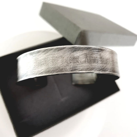 rustic cuff bracelet - hidden message engraved cuff